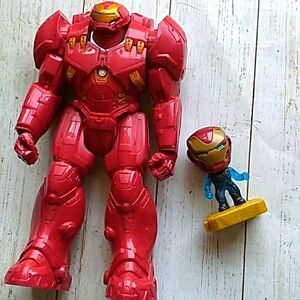 Iron man ,Large Action Figurine Toy and small figure lot of 2